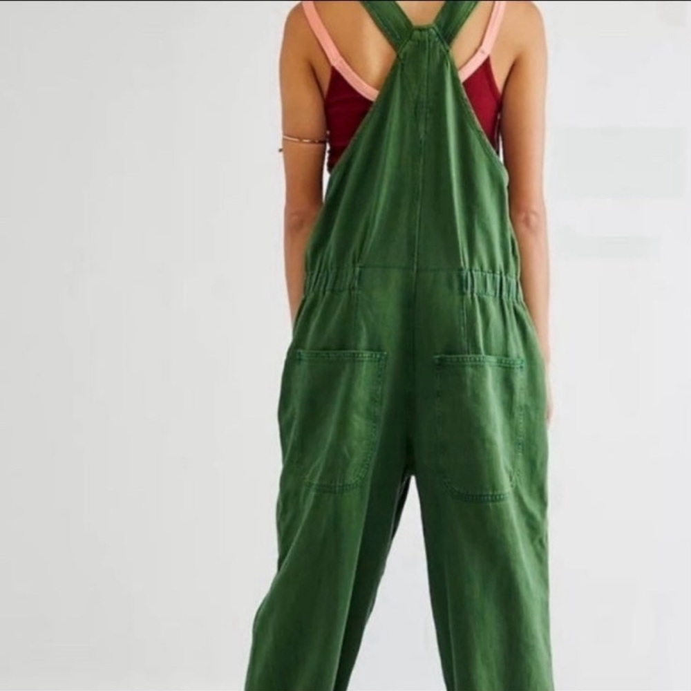‼️SOLD‼️Free People We The Free Hunter Denim Overalls, Medium - Picture 4 of 7